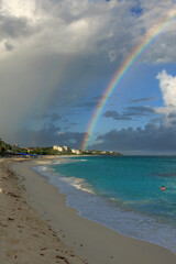 rainbow over the beach
