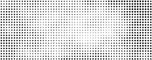 black and white background with halftone dots
