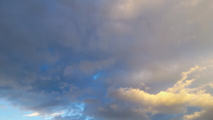 Beautiful Cloudy and Blue Sky . 