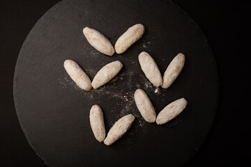 Cookies, delicious confectioner pastries, powdered sugar