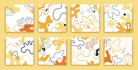 Abstract pattern with hand-drawn elements. Perfect for print, posters, notebooks. Vector illustration.