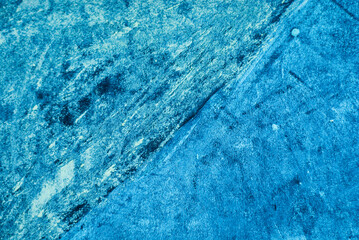 Abstract drawing with chalk on a blackboard. Frosty pattern, with a predominance of blue