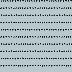 Obraz premium Seamless repeating pattern with stripes composed of hand drawn abstract shapes on a gray vector background for surface design and other design projects