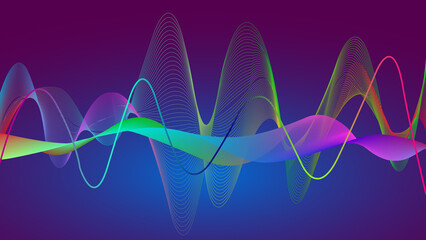 purple wave background style