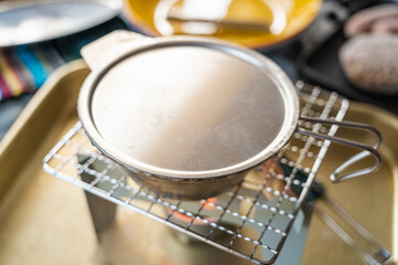 シェラカップ炊飯