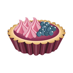 Isolated fruit pie Gourmet dessert Sweet food Vector illustration