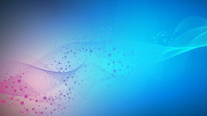 Structure molecule and communication. Dna, atom, neurons. Scientific concept for your design. Connected lines with dots. Medical, technology, chemistry, science background.  illustration.