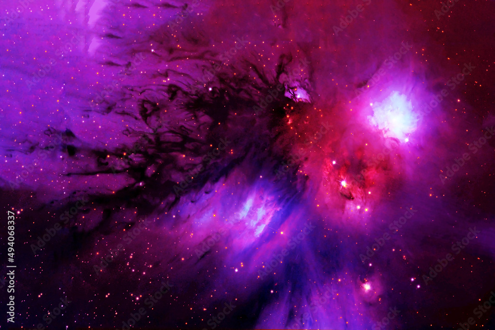 Canvas Prints beautiful bright space nebula. elements of this image furnished by nasa