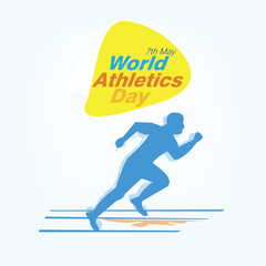 Vector graphics of world athletics day good for world athletics day celebration. simple and elegant design