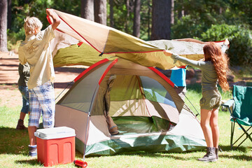 Camping buddies. Shot of kids on a camp.