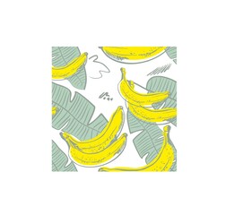 Seamless pattern with banana. It can be used for wallpaper, surface textures, textiles.