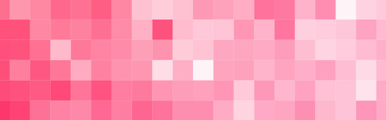 Pink and white square mosaic background. Vector illustration.