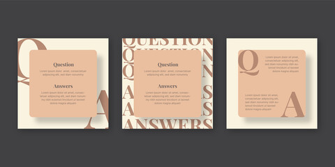 concept question and answer time for social media post instagram template