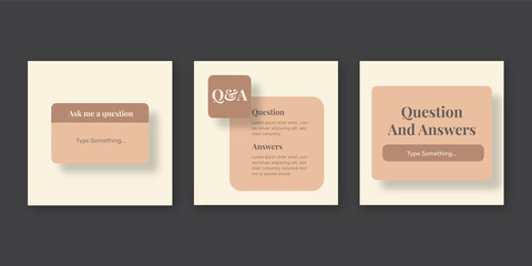 concept question and answer time for social media post instagram template
