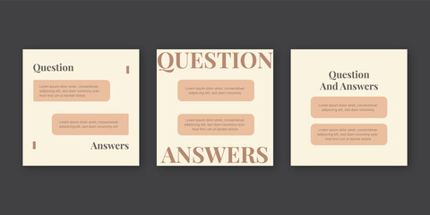 concept question and answer time for social media post instagram template