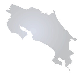 Costa Rica grey map. vector illustration 
