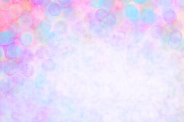 Unicorn galaxy pattern. Pastel cloud and sky with glitter. Cute bright paint like candy background theme. Concept to montage or present your product, for women, girls in princess style