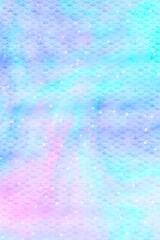 Unicorn galaxy pattern. Pastel cloud and sky with glitter. Cute bright paint like candy background theme. Concept to montage or present your product, for women, girls in princess style