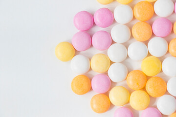 Candy on the white background