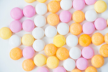 Candy on the white background