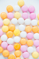 Candy on the white background