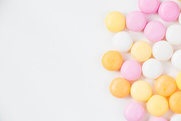 Candy on the white background