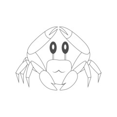 Isolated crab draw animated animals jungle vector illustration
