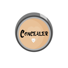Isolated concealer women makeup beauty vector illustration