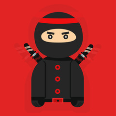 Cute little ninja illustration/ ninja illustration 