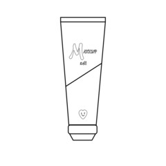 Isolated draw cream women makeup beauty vector illustration