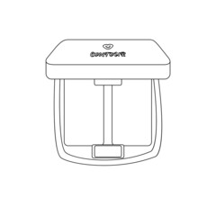 Isolated draw eyeshadow women makeup beauty vector illustration