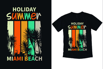 Summer Vacation T Shirt Design