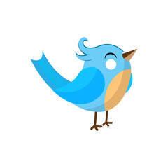 Isolated blue bird animal fly nature wild vector illustration