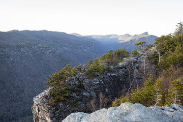 View of the Linville Gorge from Shortoff Mountain in Western North Carolina