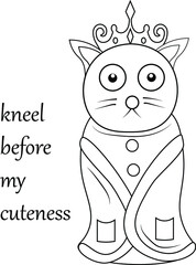 cute baby cat hand drown