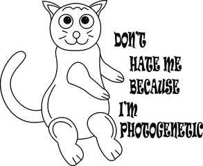 cute baby cat hand drown