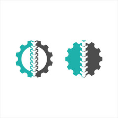 gear and backbone vector template