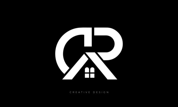 Real estate CR letter design logo