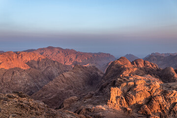 Saint Catherine mountain range in Egypt