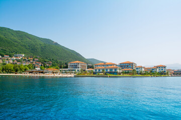 Beautiful summer landscape of the Bay of Kotor coastline - Boka Bay