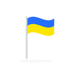 Flag of Ukraine. Vector illustration. Ukraine national flag icon.