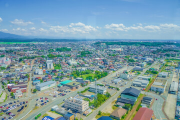 Fototapeta premium セリオン（秋田市ポートタワー）からの秋田市の風景