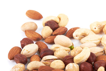 Nuts on white