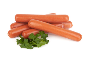 Fresh sausages isolated