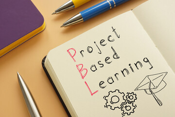 Project based learning PBL is shown on the photo using the text