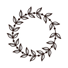 frame leaves circle