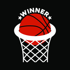 Basketball Typography High-Quality T-shirt Design Template, Sticker, Jersey, Logo