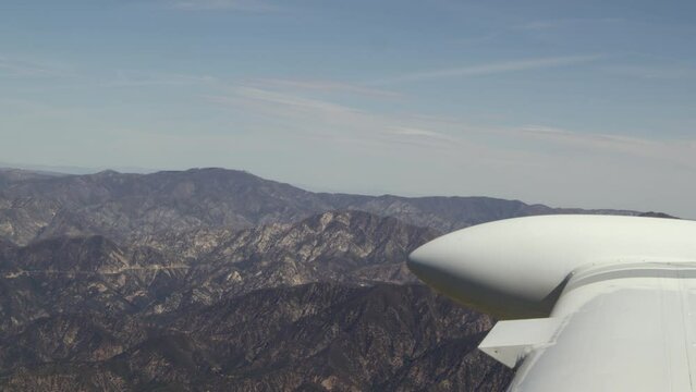 Aerial View of Mountains Near Los Angeles
