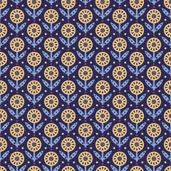 Decorative floral seamless pattern