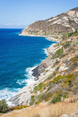 Beautiful coastline at the island of Elba in Italy